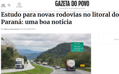 Marcos Domakoski publica artigo sobre implantação de novas rodovias na Gazeta do Povo